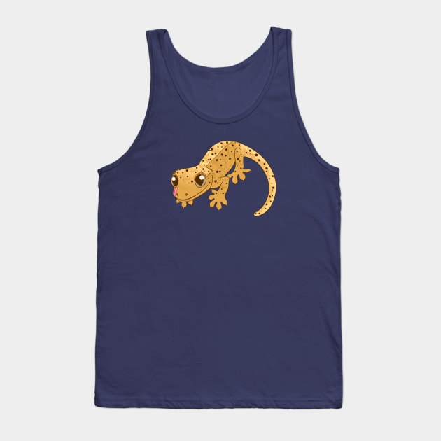 Yellow Dalmatian Crested Gecko Tank Top by anacecilia